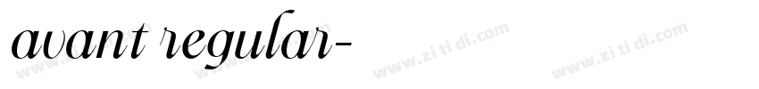 avant regular字体转换